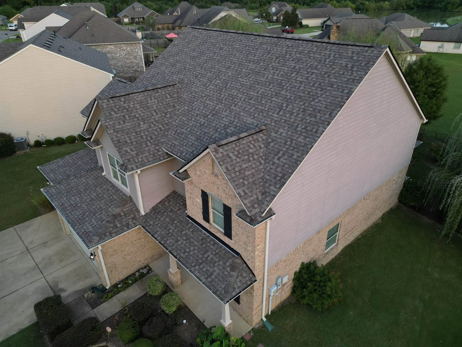 Two-story Montgomery home with a new shingle roof